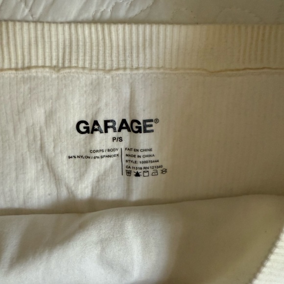Garage Cream Ribbed Top - Picture 2 of 2